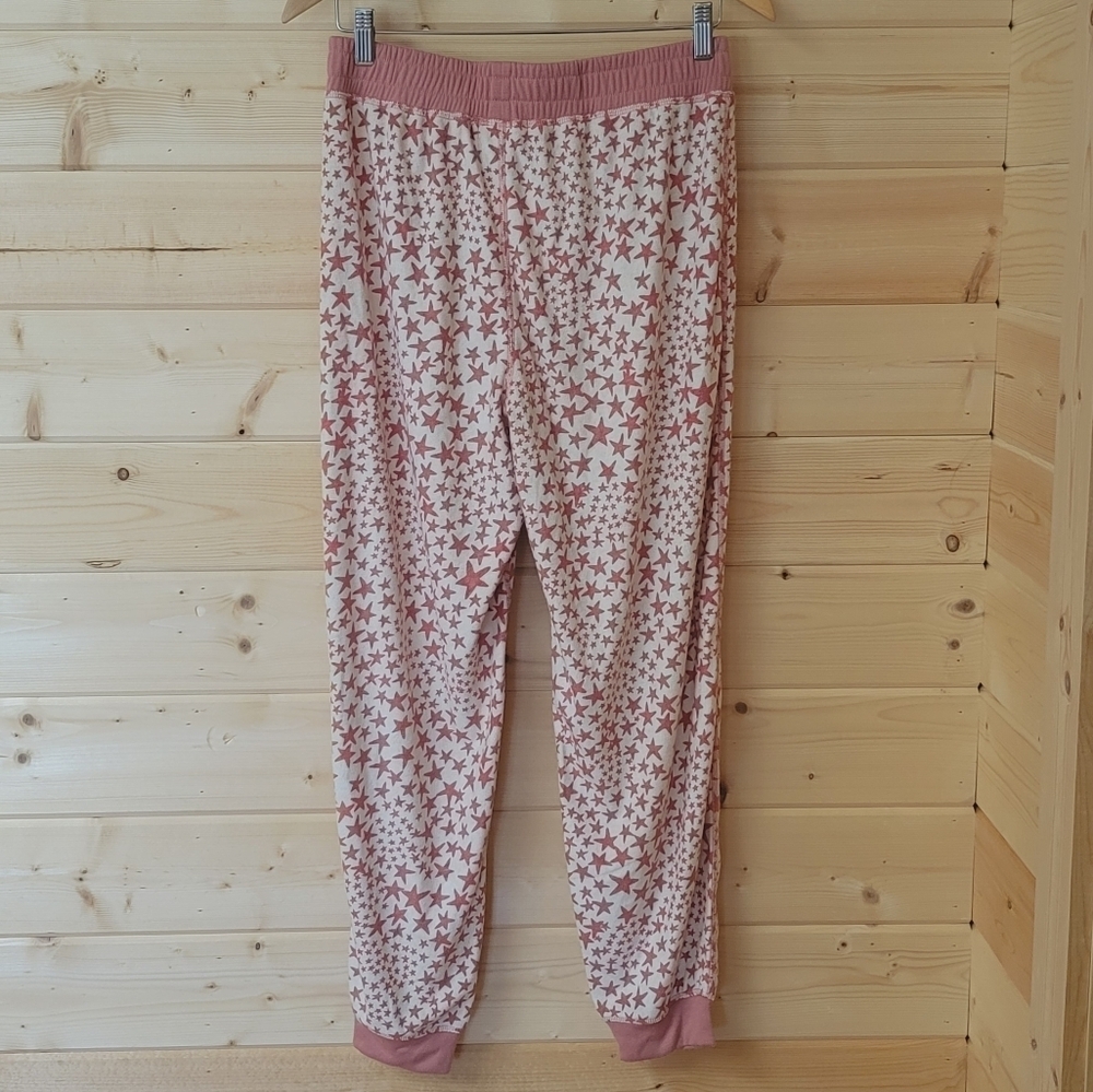 L*Space, Skyler  Sweatpants/Joggers, Cream/Pink Star Print, Size‎ Medium, NWT - Picture 7 of 11